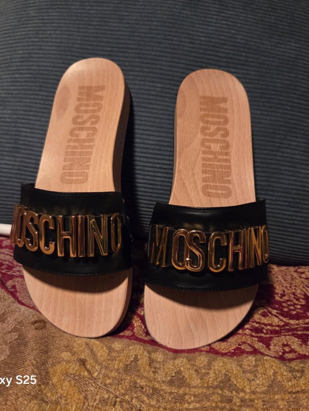 Moschino Wooden Clog Sandals - Picture 3 of 7